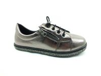 Punto Fermuarlı Günlük Kadın Ayakkabı - Platin - 373022 - Thumbnail