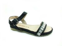 Punto Taşlı Kadın Sandalet - Siyah - 642401 - Thumbnail