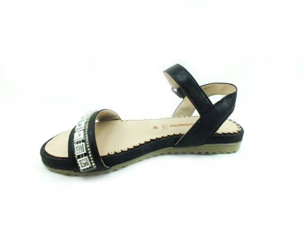 Punto Taşlı Kadın Sandalet - Siyah - 642401