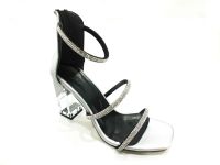 Sweet Girl Şeffaf Topuklu Taşlı Kadın Ayakkabısı Gümüş 19 G2022 - Thumbnail