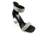 Sweet Girl Şeffaf Topuklu Taşlı Kadın Ayakkabısı Siyah 19 G2028 - Thumbnail