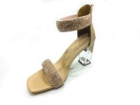 Sweet Girl Şeffaf Topuklu Taşlı Kadın Ayakkabısı Ten 19 G2028 - Thumbnail