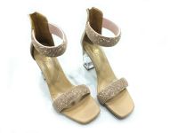 Sweet Girl Şeffaf Topuklu Taşlı Kadın Ayakkabısı Ten 19 G2028 - Thumbnail