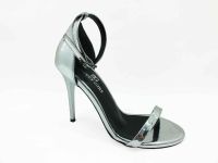 Sweet Girl Tek Bantlı Topuklu Ayakkabı - Gümüş-Ayna - 1126 - Thumbnail