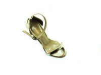 Sweet Girl Tek Bantlı Topuklu Ayakkabı - Altın-Ayna - 1126 - Thumbnail