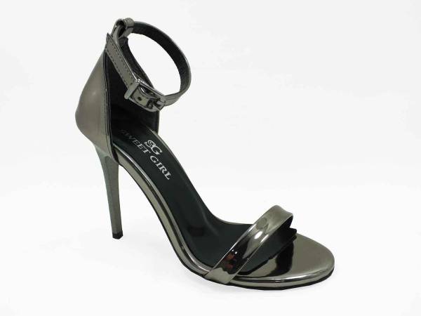 Sweet Girl Tek Bantlı Topuklu Ayakkabı - Platin-Ayna - 1126