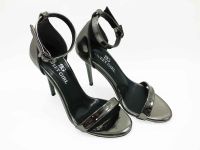 Sweet Girl Tek Bantlı Topuklu Ayakkabı - Platin-Ayna - 1126 - Thumbnail