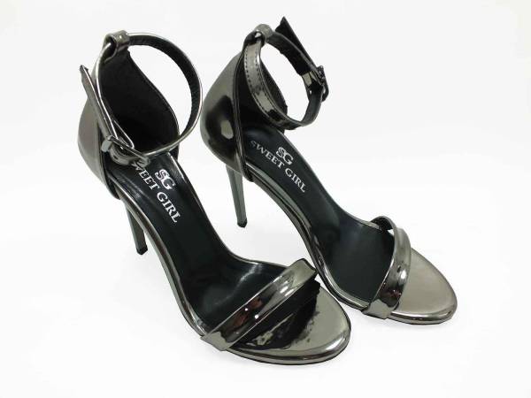 Sweet Girl Tek Bantlı Topuklu Ayakkabı - Platin-Ayna - 1126