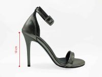 Sweet Girl Tek Bantlı Topuklu Ayakkabı - Platin-Ayna - 1126 - Thumbnail