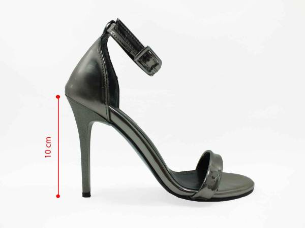 Sweet Girl Tek Bantlı Topuklu Ayakkabı - Platin-Ayna - 1126