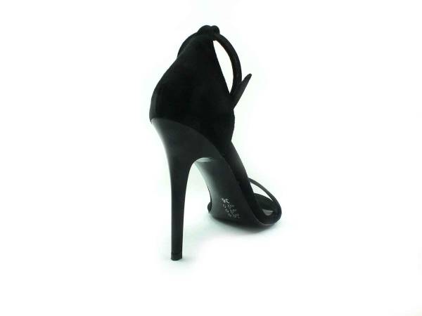 Sweet Girl Tek Bantlı Topuklu Ayakkabı - Siyah-Süet - 1126