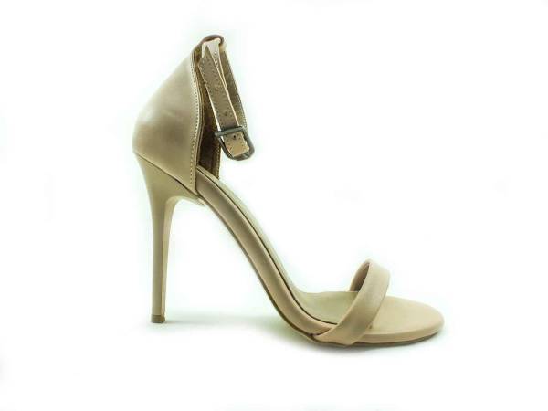 Sweet Girl Tek Bantlı Topuklu Ayakkabı - Ten - 1126