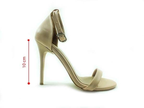 Sweet Girl Tek Bantlı Topuklu Ayakkabı - Ten - 1126