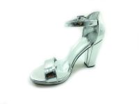 Sweet Girl Tek Bantlı Topuklu Kadın Ayakkabı - Gümüş-Ayna - 6308 - Thumbnail