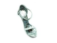 Sweet Girl Tek Bantlı Topuklu Kadın Ayakkabı - Gümüş-Ayna - 6308 - Thumbnail