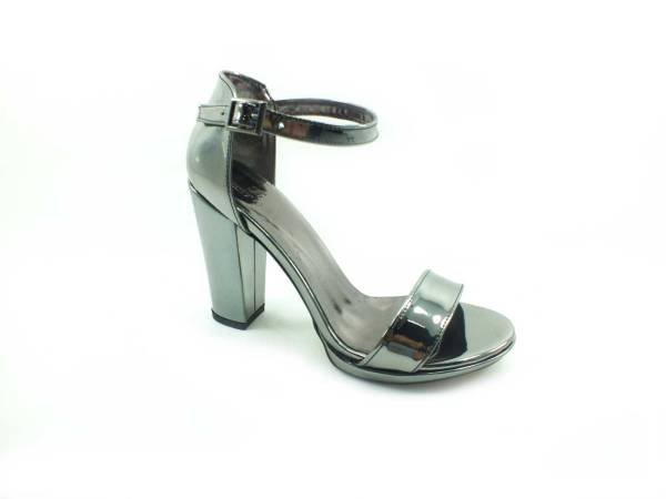 Sweet Girl Tek Bantlı Topuklu Kadın Ayakkabı - Platin-Ayna - 6308