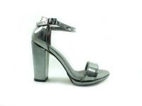 Sweet Girl Tek Bantlı Topuklu Kadın Ayakkabı - Platin-Ayna - 6308 - Thumbnail