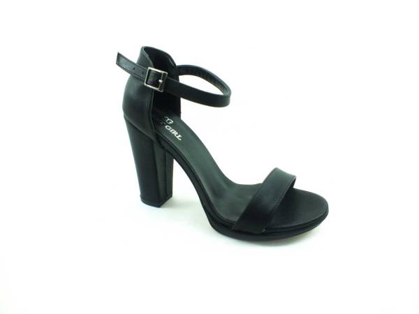 Sweet Girl Tek Bantlı Topuklu Kadın Ayakkabı - Siyah - 6308