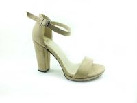 Sweet Girl Tek Bantlı Topuklu Kadın Ayakkabı - Ten-Süet - 6308 - Thumbnail