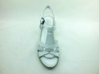 Tokalı Hakiki Deri Kadın Sandalet - Beyaz - 244 - Thumbnail