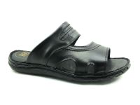 Toplu Hakiki Deri Erkek Terliği Siyah 89 04 - Thumbnail