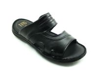 Toplu Hakiki Deri Erkek Terliği Siyah 89 04 - Thumbnail