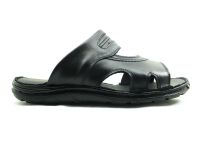 Toplu Hakiki Deri Erkek Terliği Siyah 89 04 - Thumbnail