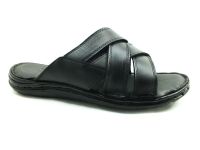 Toplu Hakiki Deri Erkek Terliği Siyah 89 05 - Thumbnail