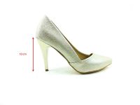 Çarıkçım Topuklu Bayan Ayakkabı - Altın-Perde - 701 - Thumbnail