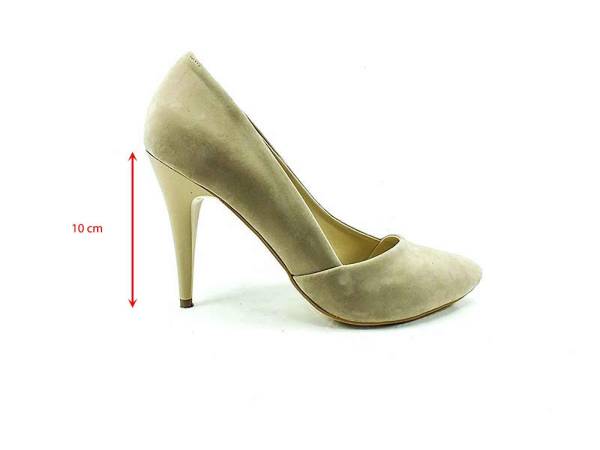 Çarıkçım Topuklu Bayan Ayakkabı - Ten-Süet - 701