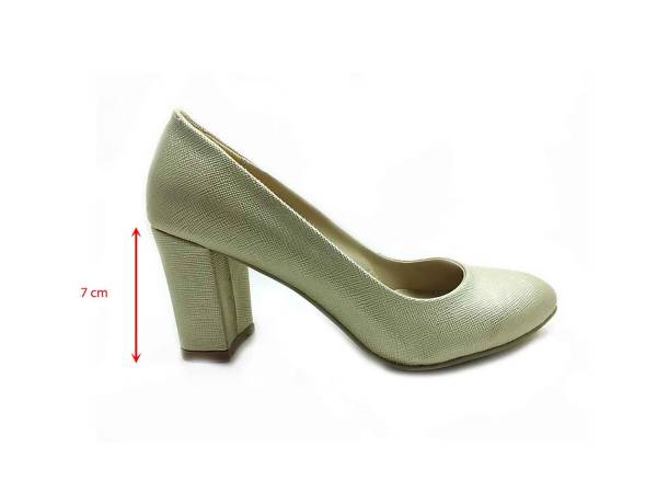 Topuklu Bayan Ayakkabı - Altın - 600