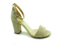 Topuklu Bayan Ayakkabı - Altın-Simli - 25-153 - Thumbnail