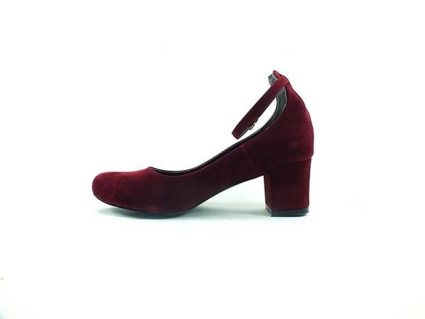 Topuklu Bayan Ayakkabı - Bordo-Süet - 307