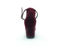 Topuklu Bayan Ayakkabı - Bordo-Süet - 307 - Thumbnail