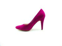Çarıkçım Stiletto Ayakkabı - Fuşya-Süet - 700 - Thumbnail