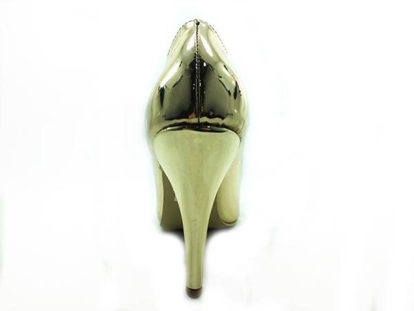 Çarıkçım Stiletto Ayakkabı - Altın-Ayna - 700 - 4