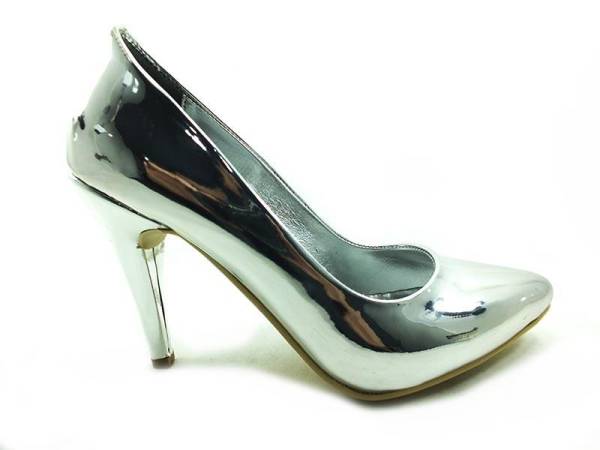Çarıkçım Stiletto Ayakkabı - Gümüş-Ayna - 700