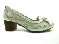 Topuklu Bayan Ayakkabı Hakiki Deri - Bej - 5165 - Thumbnail