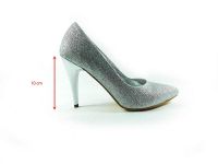 Çarıkçım Stiletto Ayakkabı - Lame-Simli - 700 - 5