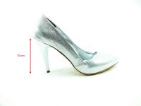 Çarıkçım Topuklu Bayan Ayakkabı - Lame-Sıvama - 701 - Thumbnail