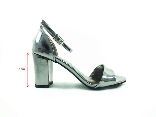 Çarıkçım Topuklu Bayan Ayakkabı - Platin-Ayna - 08 Çarıkçım Topuklu Bayan Ayakkabı - Platin-Ayna - 08