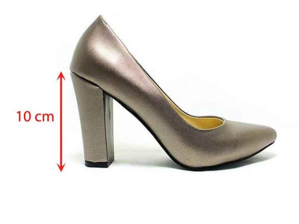 Çarıkçım Topuklu Bayan Ayakkabı - Platin-Perde - 800