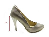 Çarıkçım Topuklu Bayan Ayakkabı - Platin-Perde - 701 - Thumbnail