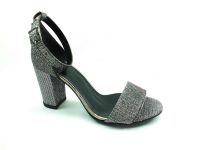 Topuklu Bayan Ayakkabı - Platin-Simli - 25-153 - Thumbnail