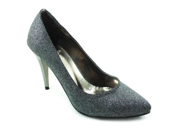 Çarıkçım Stiletto Ayakkabı - Platin-Simli - 700