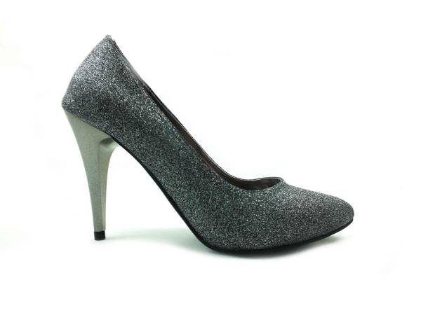 Çarıkçım Stiletto Ayakkabı - Platin-Simli - 700