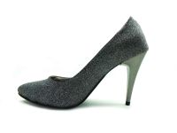Çarıkçım Stiletto Ayakkabı - Platin-Simli - 700 - Thumbnail