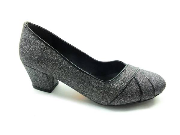 Topuklu Bayan Ayakkabı - Platin-Simli - 8612