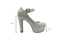 Topuklu Platform Bayan Ayakkabı - Sedef - 80 - Thumbnail