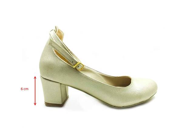 Topuklu Bayan Ayakkabı - Altın-Perde - 307